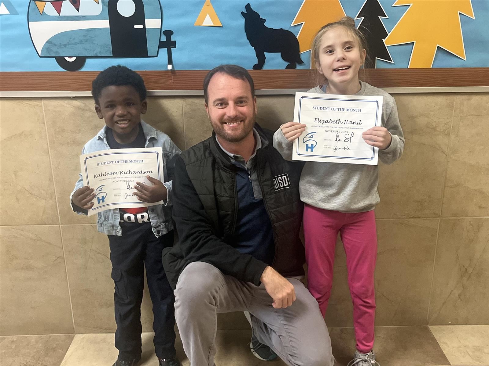  Photo of November 2023 Hajek Students of the Month